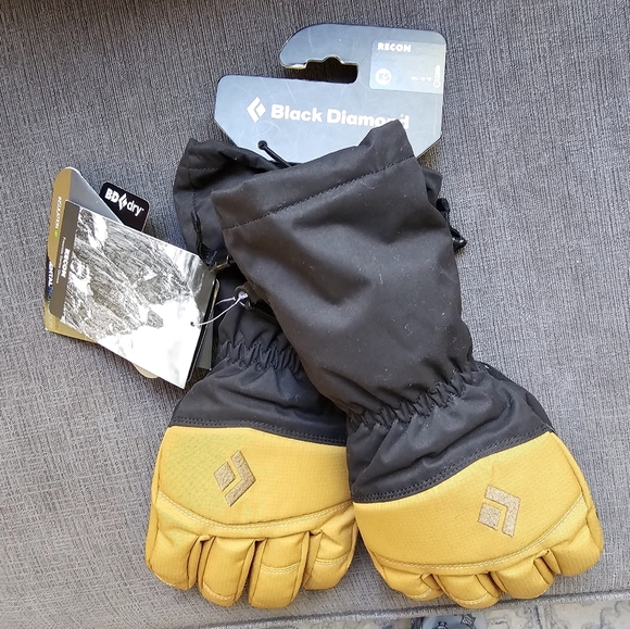 Black Diamond Recon Men's Pertex Shield Gauntlet Cuff Winter Gloves Size XS - Picture 2 of 11